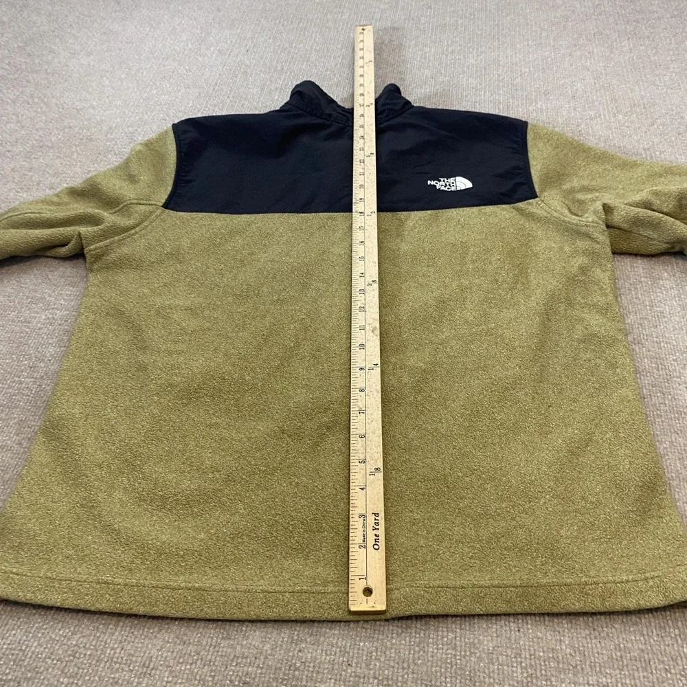 The North Face Jacket Mens Large Green Fleece Full‎ Zip Windbreaker Outdoor